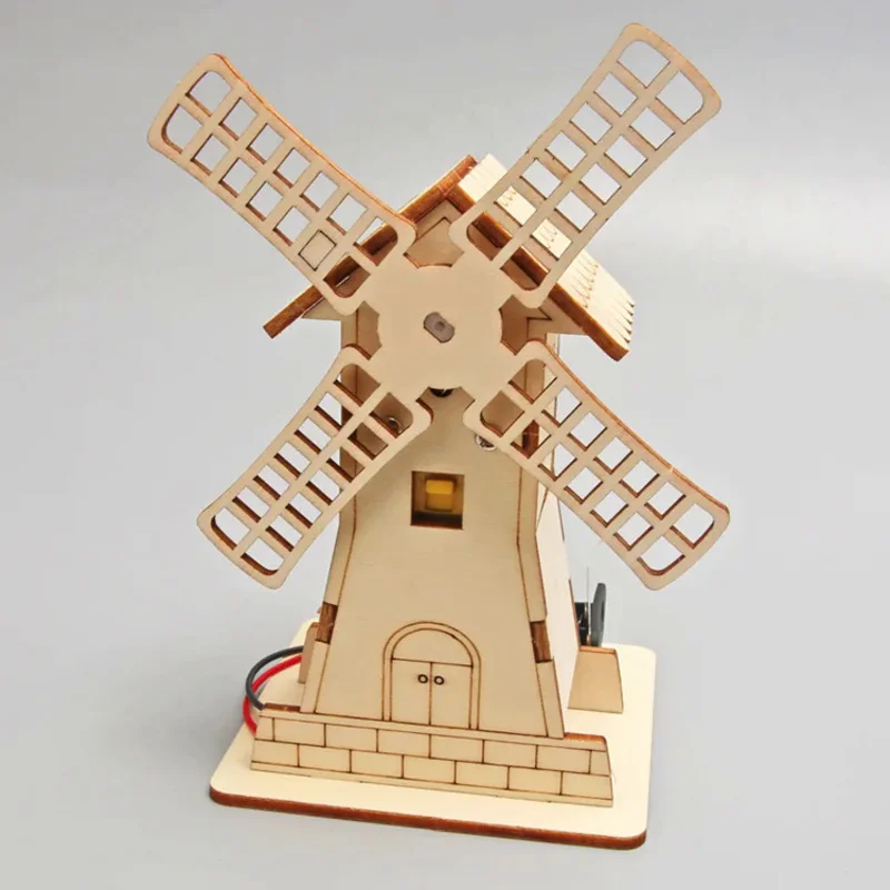 Windmill children educational Electric toys DIY Handmade technology small crafting material Creative Production puzzle kid toy