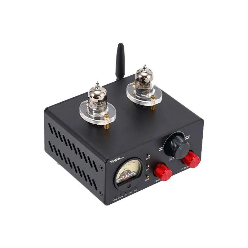 

DC24-32V 100W*2 Stereo TPA3250 Bluetooth 5.0 6J5 Vacuum Tube Amplifier USB COAX OPT VU Meter Audio AMP