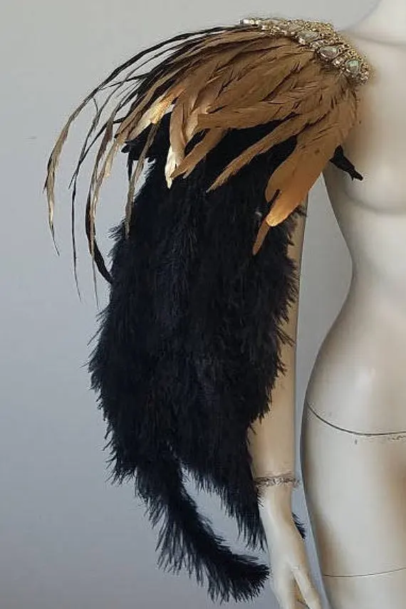 Customized model catwalk feather shawl wings angel catwalk feather shawl model catwalk cape stage performance