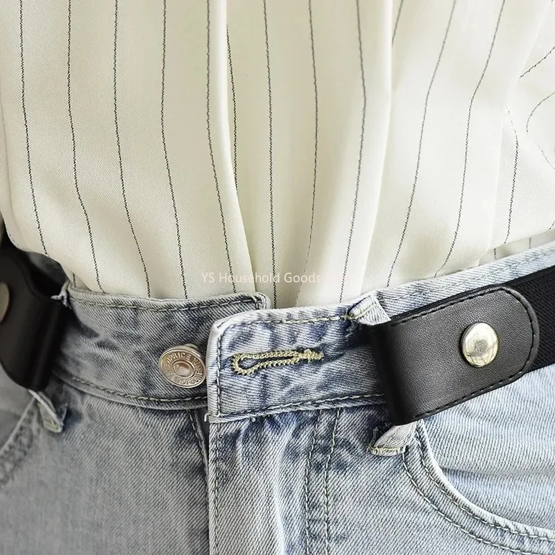 Elastyczny pasek bez klamry, niewidoczny, unisex, do jeansów i sukienek, bez dziurkowania, bez wypukłości, wygodny pasek