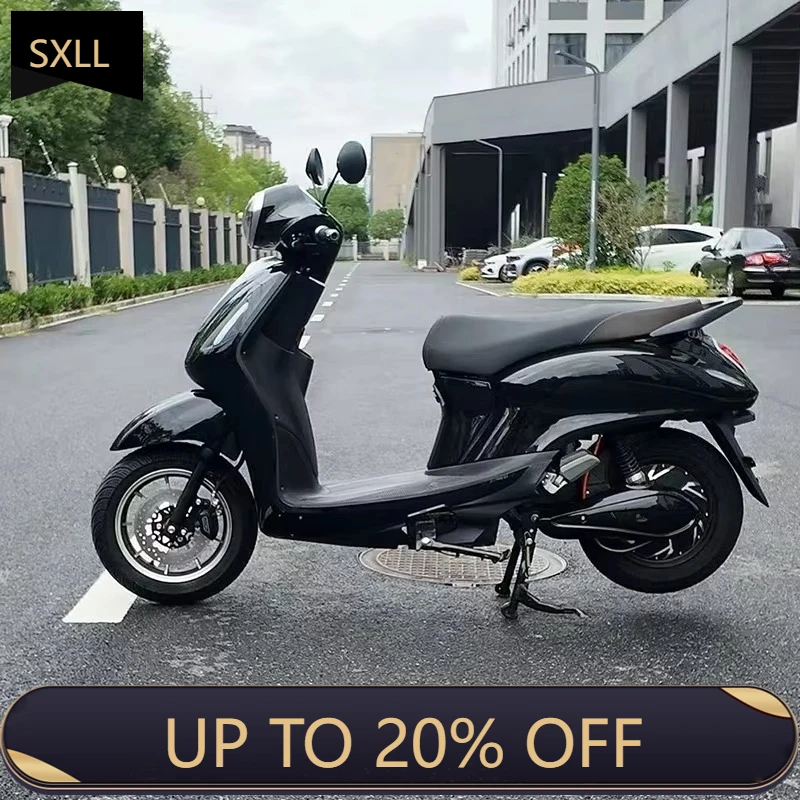 

SXLL Sports Car 2000W Brushless Black Electric Moped 1500W 72v Lithium EEC DOT Approved 60km/h Scooter Ms New Model