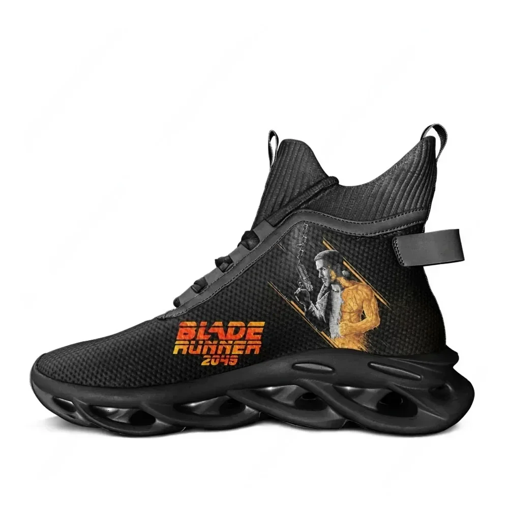 

Кроссовки Blade Runner High Top Flats для мужчин и женщин, спортивная обувь для бега, высококачественные кроссовки на шнуровке, сетчатая обувь, индивидуальный дизайн.