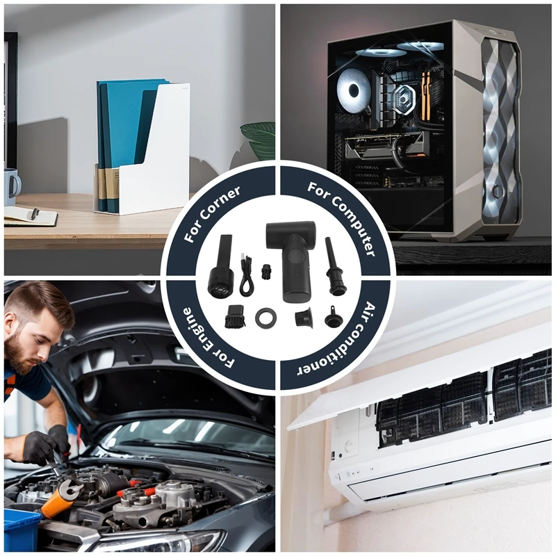 Pembersih debu udara Portable 6000Mah, pembersih debu nirkabel untuk pembersih komputer Keyboard