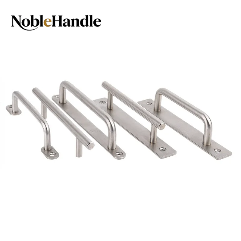 Solid Thickened Rustproof Stainless Steel Door Pull Handle, Surface Mount Custom Handle for Cabinet & Wooden Gate