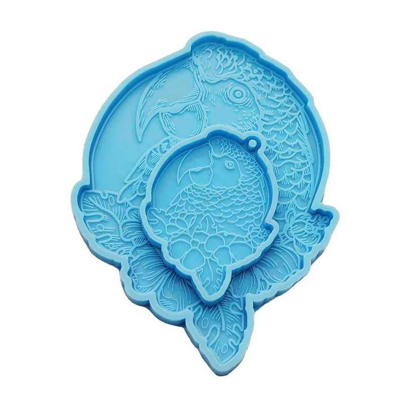 

2Pcs Epoxy Resin Mold Parrot Silicone Mold for Epoxy Casting Molds for DIY Keychain Pendant Unique Gift