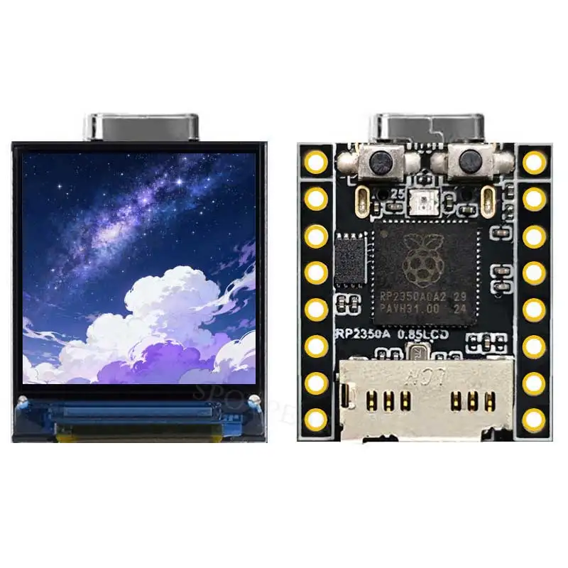 Raspberry Pi Pico 2 RP2350 pantalla LCD de 0,85 pulgadas mini Placa de desarrollo pantalla de 0,85 pulgadas RGB LED/ranura SD/QMI8658 giroscopio Senso