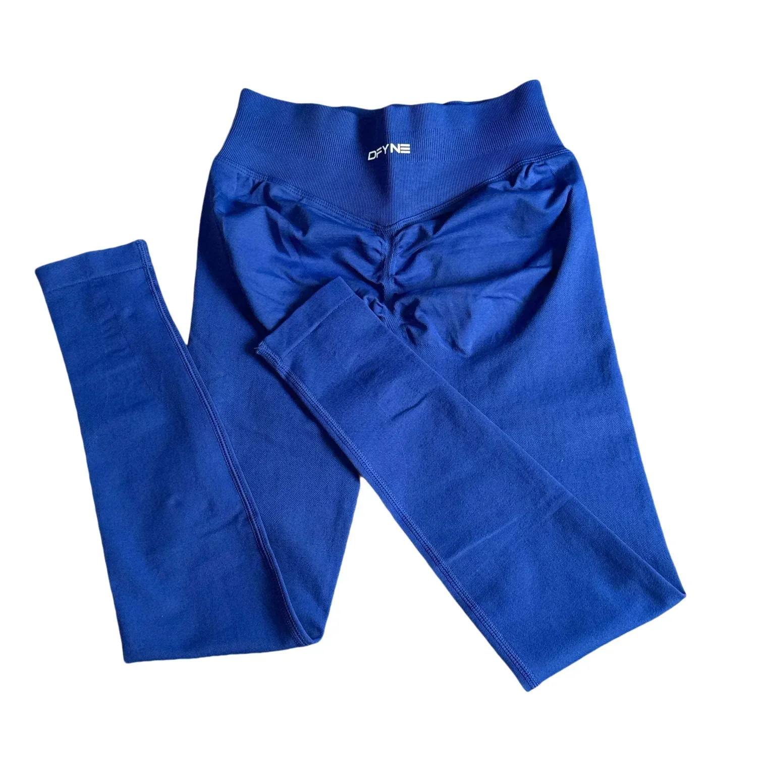 تأثير ديناميكي طماق شعار النساء سلس اليوغا السراويل الخامس الظهر Scrunch الغنيمة تجريب طماق مضلع الخصر اللياقة البدنية رداء ضيق للجيم