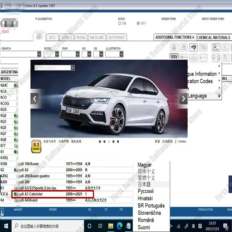 2024 hot sell ELSAWIN 6.0 with E T/ K 8 .3 Newest for A-udi for V-W Auto Repair Software Group Vehicles Electronic Parts Catalog