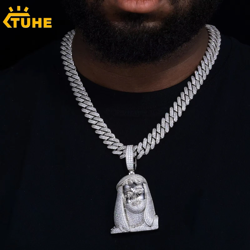 

Кулон-подвеска TUHE унисекс, медный, с изображением большого Иисуса, с цирконами 5А, цвета золота и серебра, из тонкой латуни, для мужчин, в стиле хип-хоп, изысканные ювелирные изделия