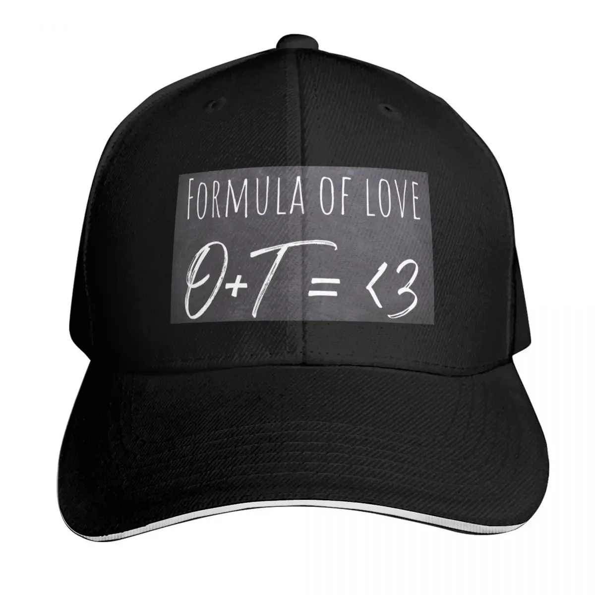 Fórmula del Amor O+T= < 3 (camisa blanca) Gorra de béisbol Icon Ball Cap Gorra para niños Gorra de playa para hombre y mujer de lujo