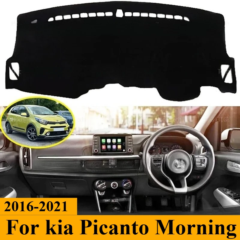 

For Kia Picanto Morning 2018 2019 2020 2021 2022 Car Dashboard Cover Anti-Slip Mat Protect Pad Sunshade Carpet Rug
