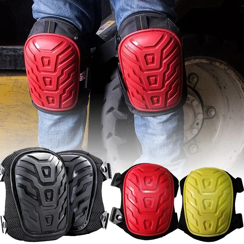 1pair Professional Knee Pads for Work with Secure Double Straps & Regulable Clips Would Industrial Heavy Duty Tactical Gardening