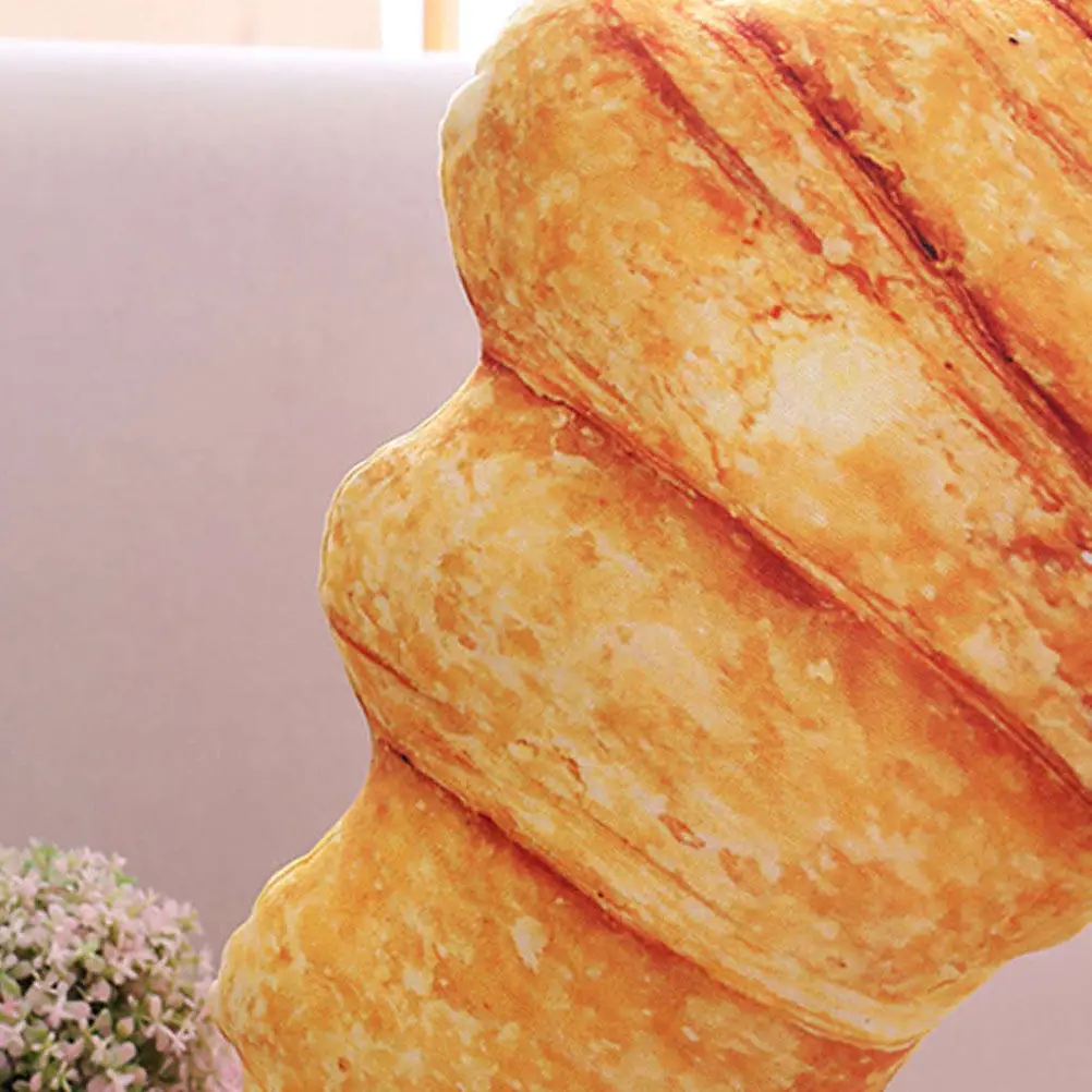 

55Cm Simulation Bread Pillow Croissant Cushion For Sofa Bed Car Lumbar Support Decorative Throw Pillows Stuffed Animal