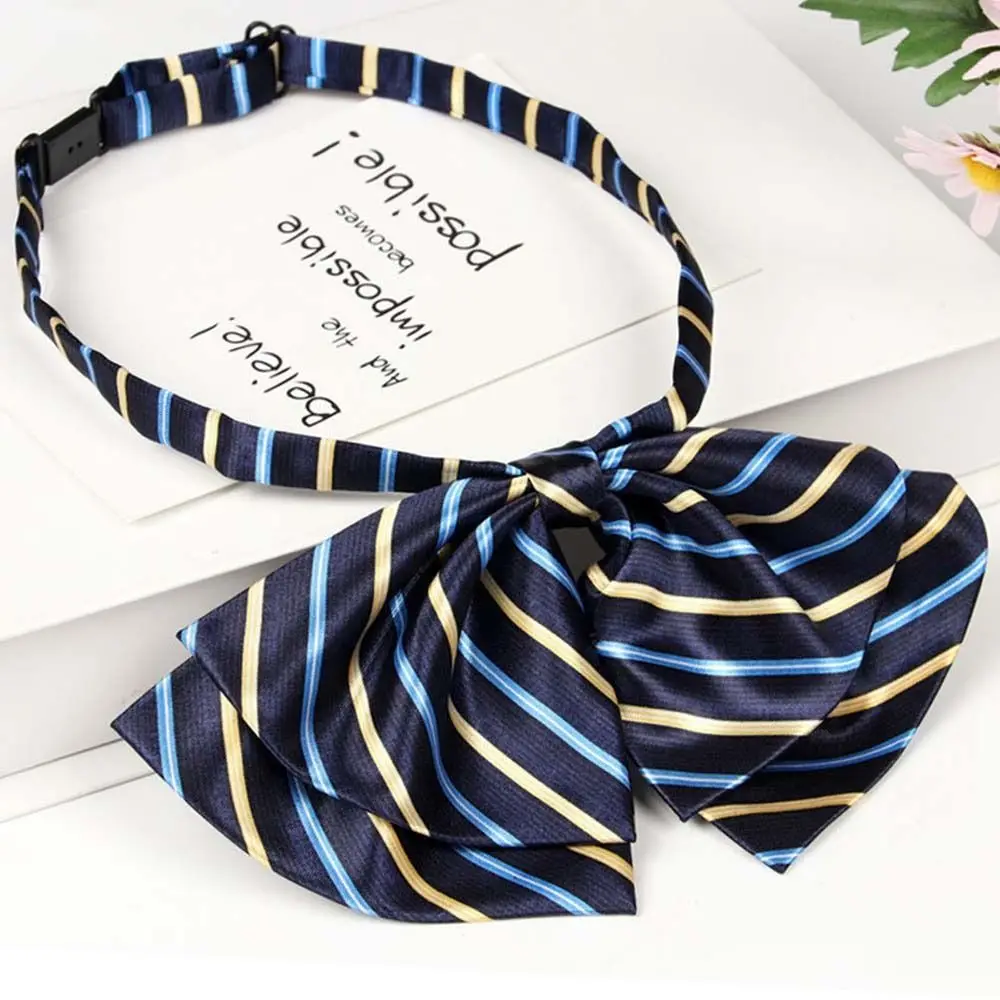 Stripe Airline Stewardess Necktie Korean Style Nurse Neck Wear Bowknot Neckties Shirt Accessory Sailor Suit Bowtie