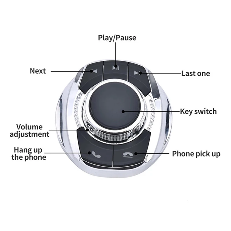 Универсальный беспроводной автомобильный руль в форме чашки со светодиодной подсветкой, 8 кнопок управления для Android, мультимедийный