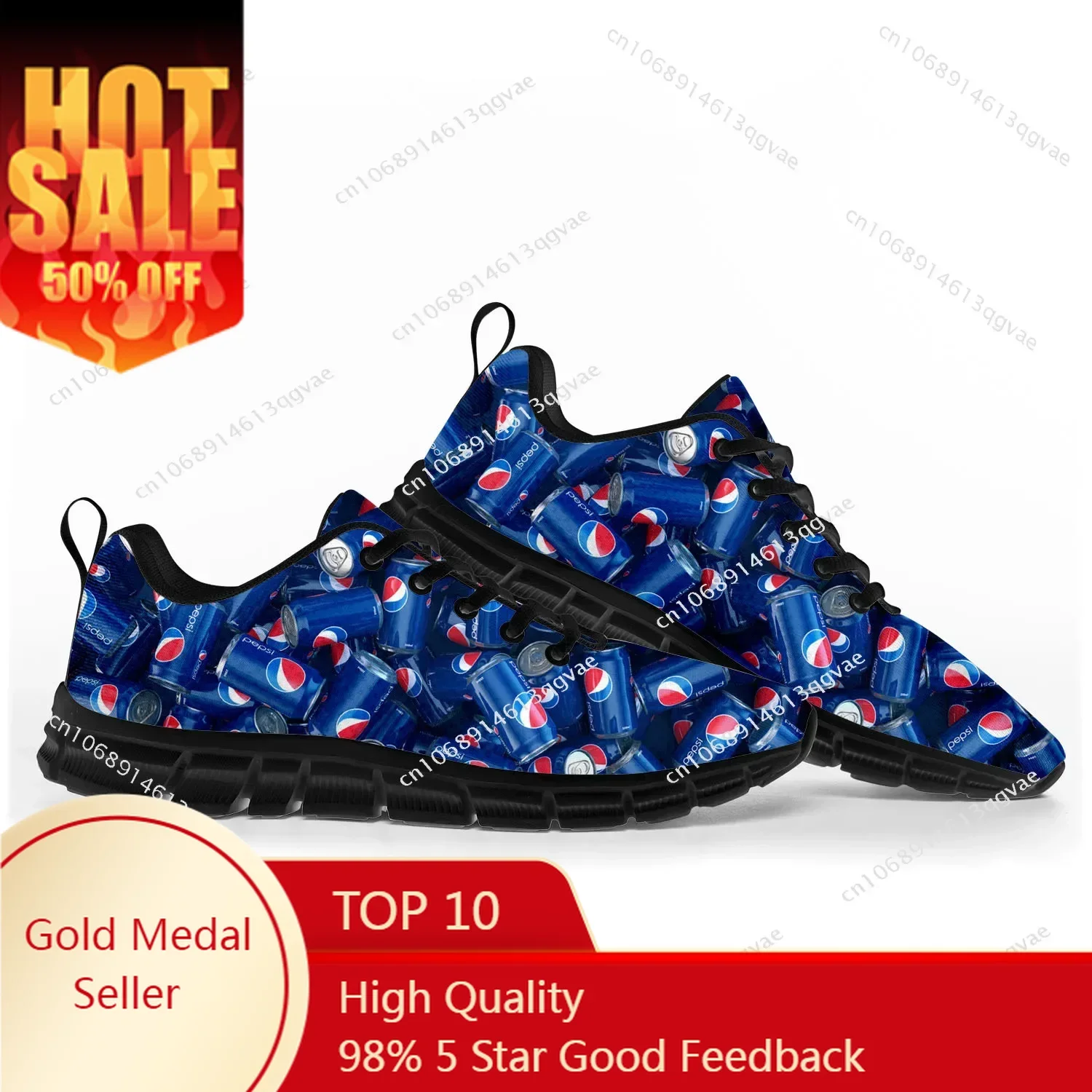 

P-Pepsi-Cola Sports Shoes Mens Womens Teenager Customized Sneakers Tailor-Made Shoe Couple Black
