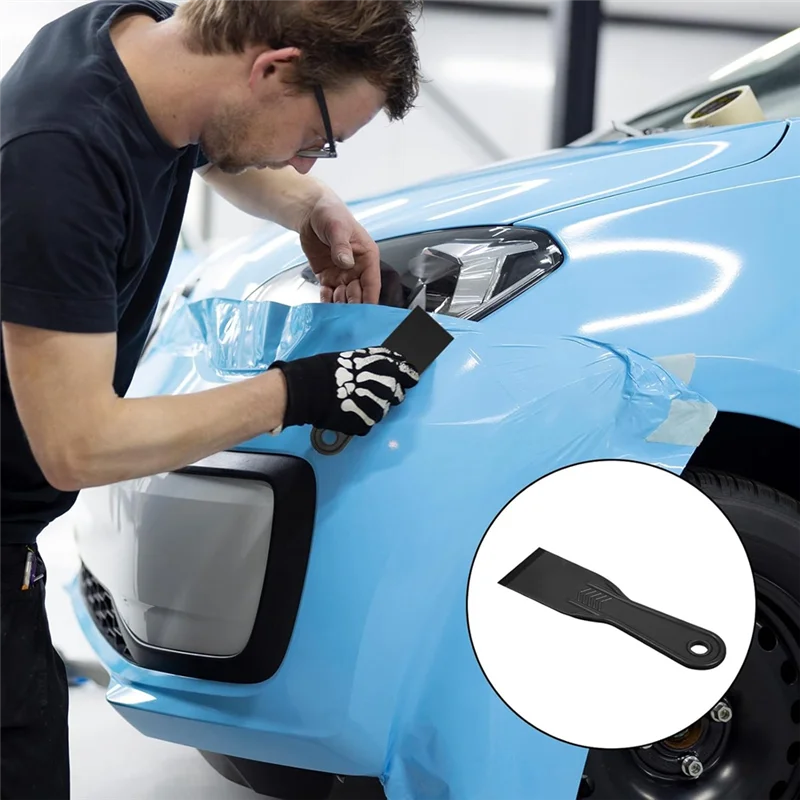 【Off-Shelf】 Voor het tappen van gipsplaatmuur voor zetmessen, 5 stuks 2 inch flexibele plastic verfschraper gereedschapsset-plastic plamuurmes in