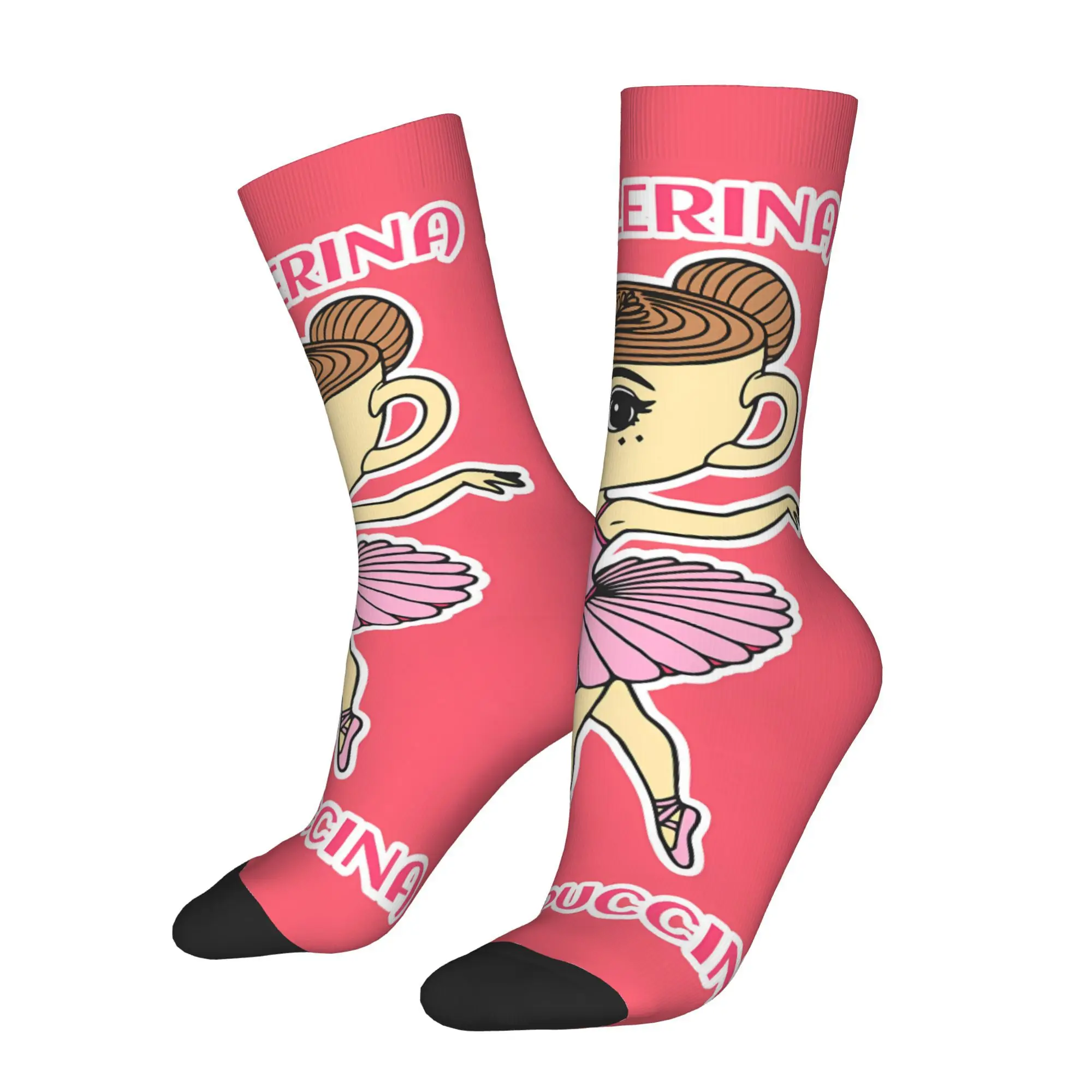 Brain Rot Ballerina Cappuccina Meme جورب Brainrot الإيطالي المطبوع للرجال من البوليستر