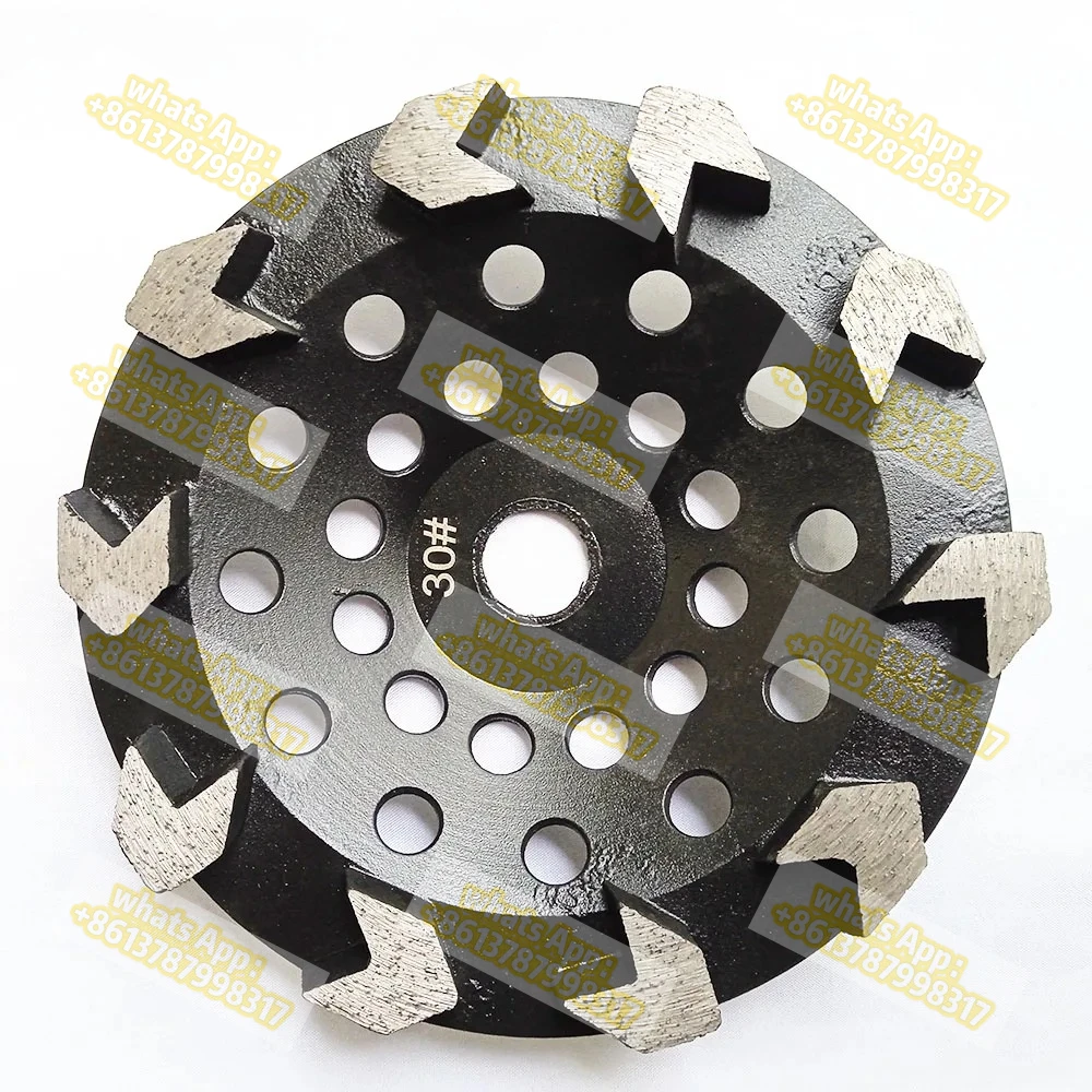 1 Pcs Arrow Sintered Diamond Segment Metal Grinding Disc Block Wheel Diameter 7 Inch or Epoxy Solidified Terrazzo Concrete