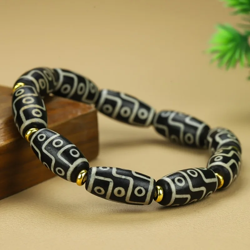 

Tibetan Dzi Bead Bracelet, Retro Fashion and Versatile Temperament Bracelet