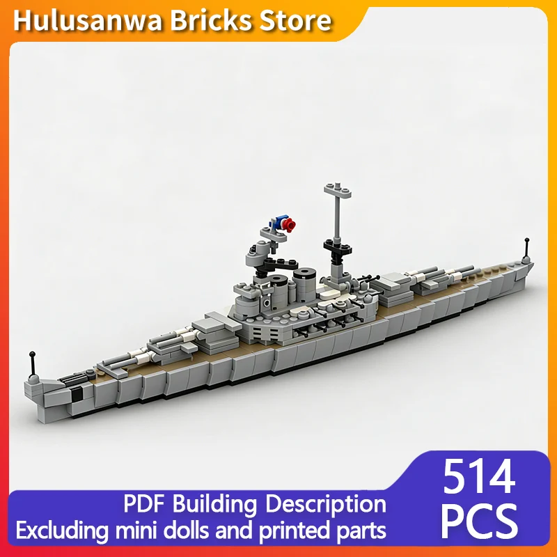 

Britain Military Battleship Model MOC Building Bricks War Equipment Modular Technology Gifts Holiday Assemble Children Toys Suit