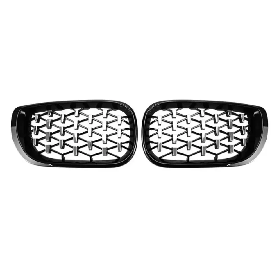 XVIP Gloss Single Line Style Front Nieren-Renngitter für BMW 3er E46 325i 4-Türer 2002–2004 obere Grills im Diamanten-Stil – Detail 13