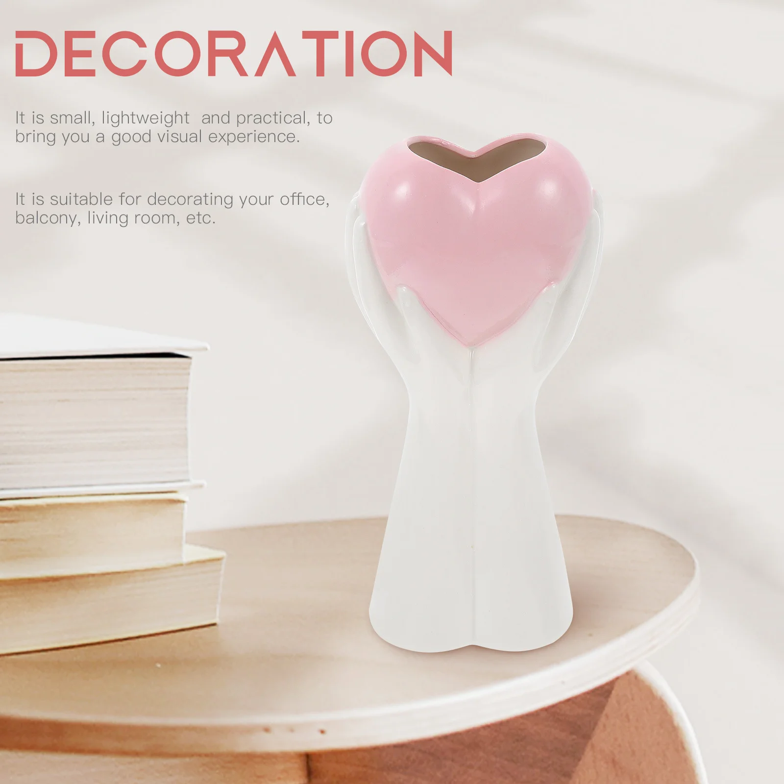 

Creative Hand Heart Ceramic Water Vase Modern Home Decoration Flower Arrangement Vase Artistic Desktop Decor Dried Flower Pot