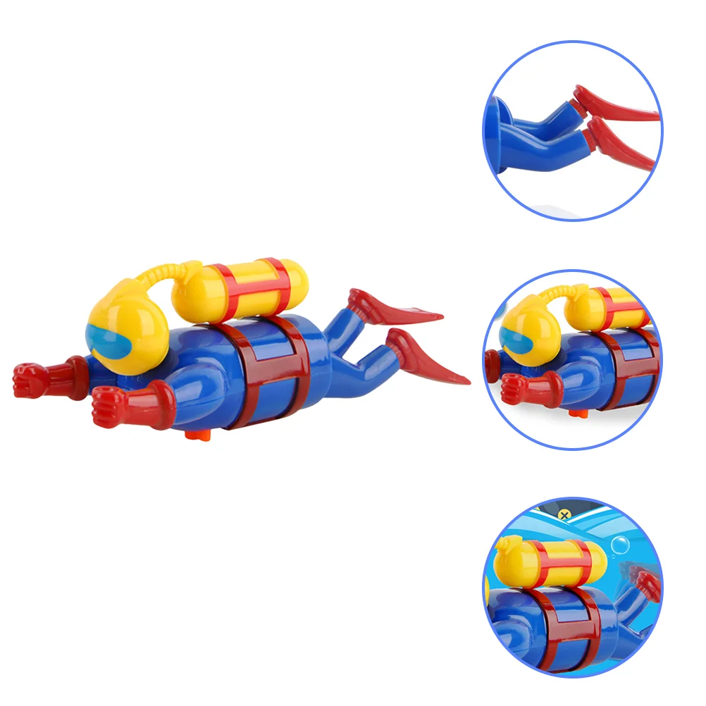 Winding Diver Swimming Bath Toy Baby Bathtub Take Cartoon Plastic Water Toddler Toys