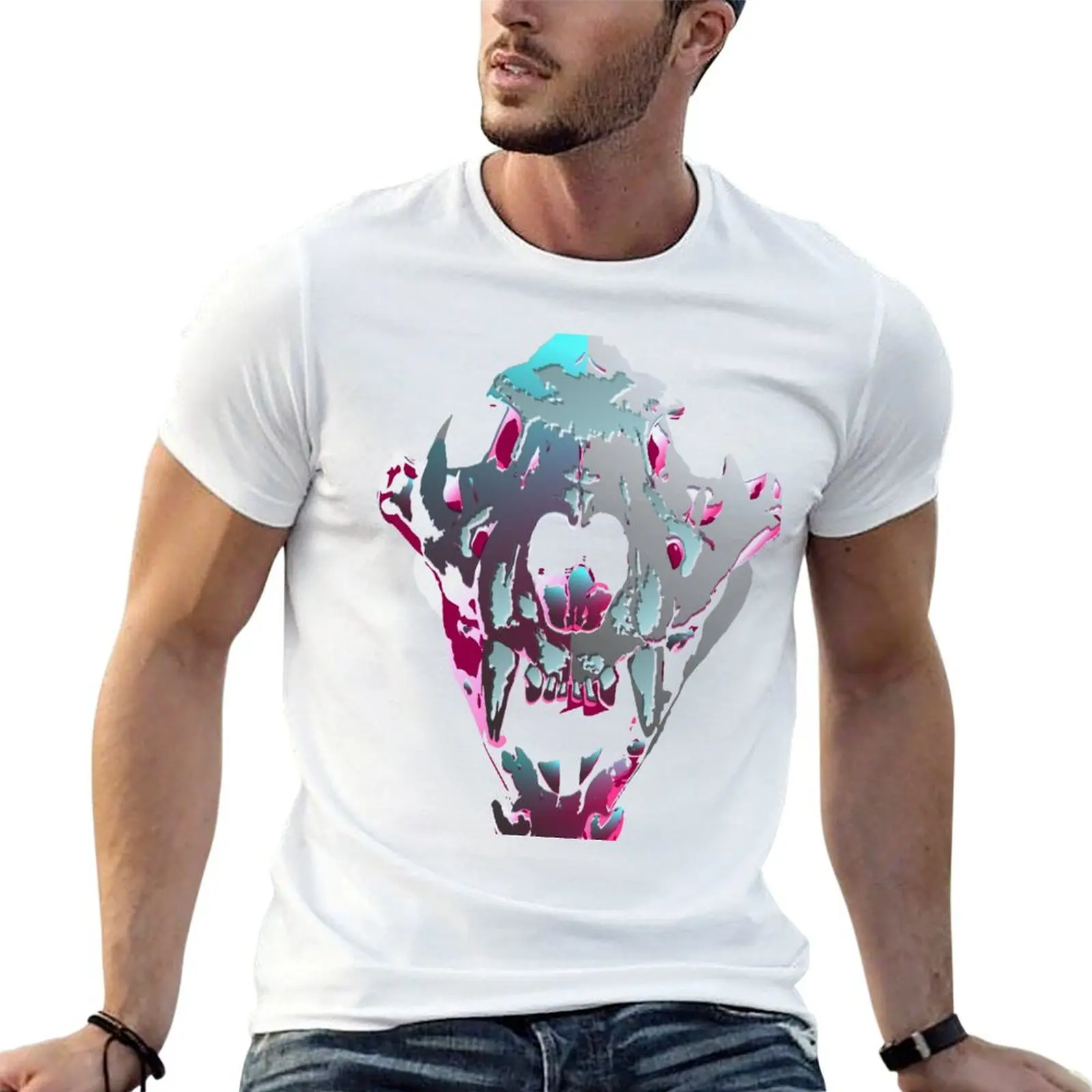 Tiger Skull T-Shirt Graphic Print Short Sleeve T-Shirt