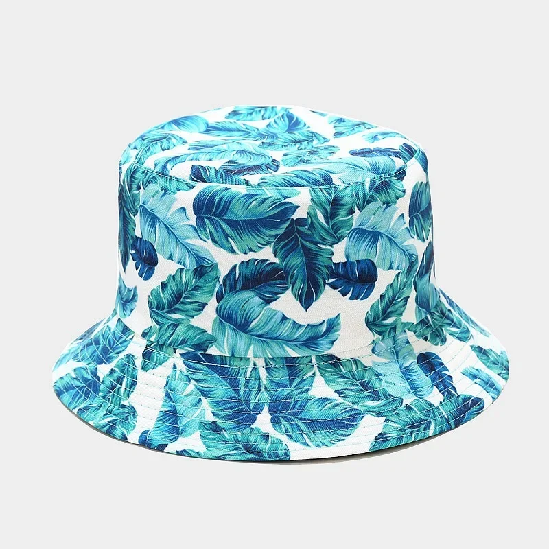 Four Seasons Cotton Flowers Graffiti Print Bucket Hat Fisherman Hat Outdoor Travel Sun Cap Hats for Men and Women 300 view 4