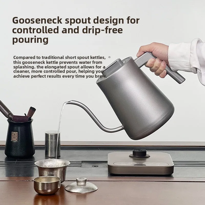 

Бытовой оригинальный электрический чайник из чистого титана, полностью автоматический, для заваривания чая, со встроенной функцией приготовления чая на столе