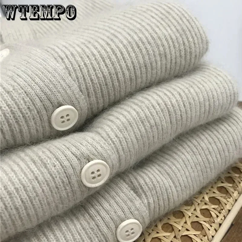 WTEMPO New Knitted Vests Office Ladies Japanese Style V-Neck Button Cardigans Coats Women\'s Spring Fall New Elegant Sweater Vest