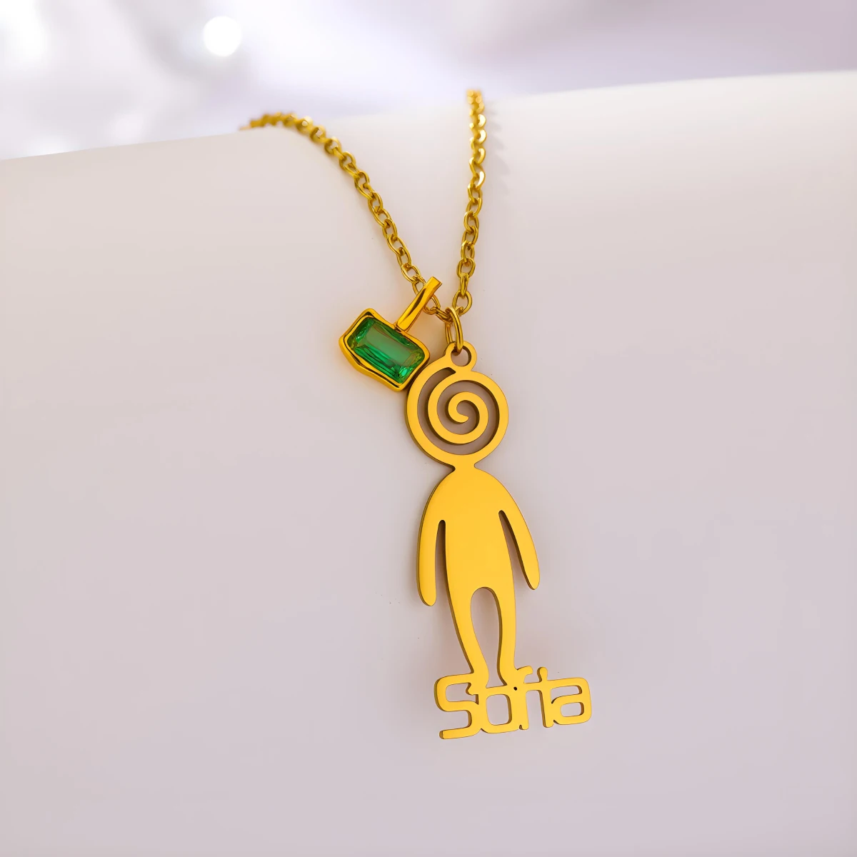 

Chandler Custom Name Religious Spiral Figure Necklace Spiritual Symbol Wiccan Pendant Stainless Steel Women Jewelry