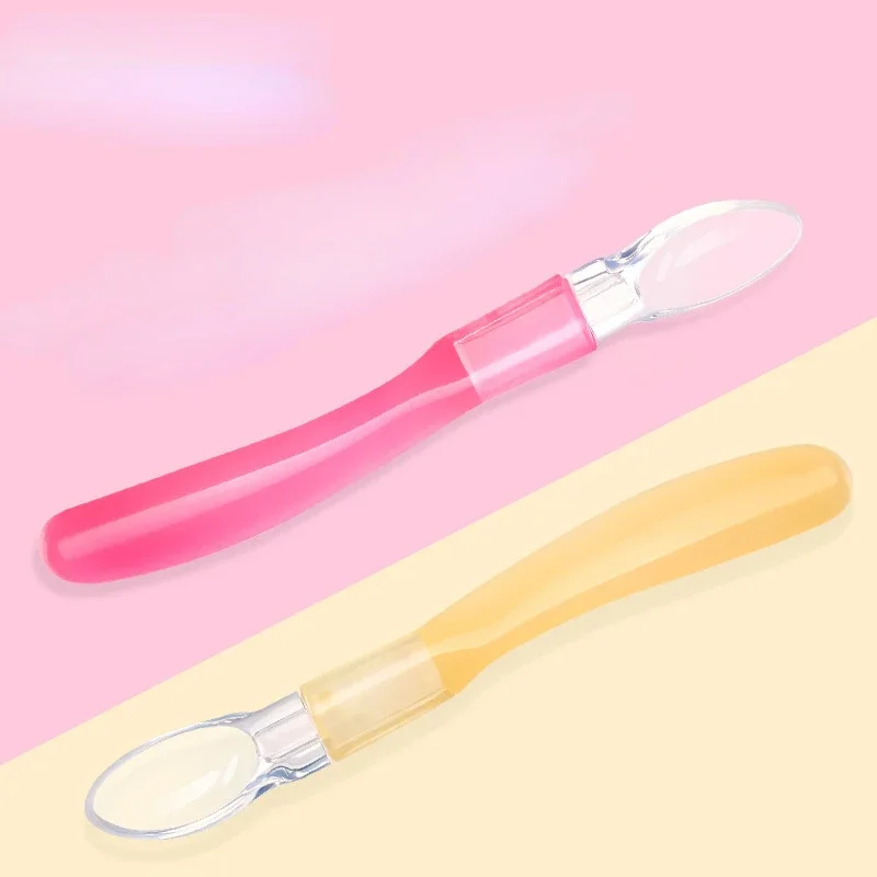 Food Grade Silicone Baby Spoon Tableware Soft Spoon Flatware for Baby Infant Child Solid Feeding Spoons Newborn Feeder