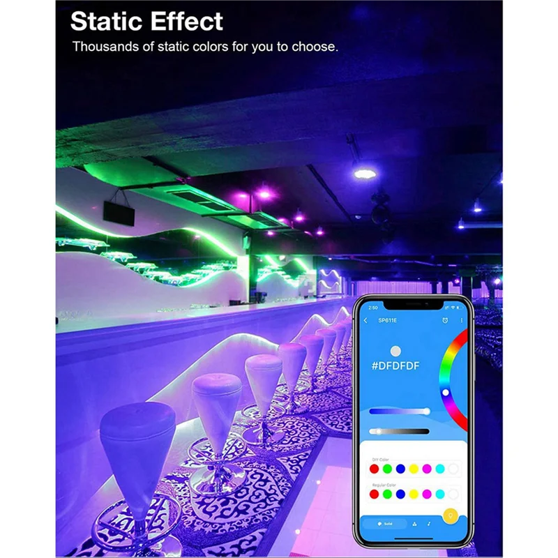 ABGR-4X RGB สมาร์ทเพลงบลูทูธ Smart Controller SP611E สําหรับ WS2812B SK6812 WS2811 แอดเดรส LED RGB เทป