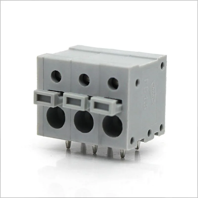 100PIN KF211R 5.0 2P 3P PCB SPRING TERMINAL BLOCKS DG211R 5.0mm grey screwless connector PHOENIX CONTACT DEGSON KEFA