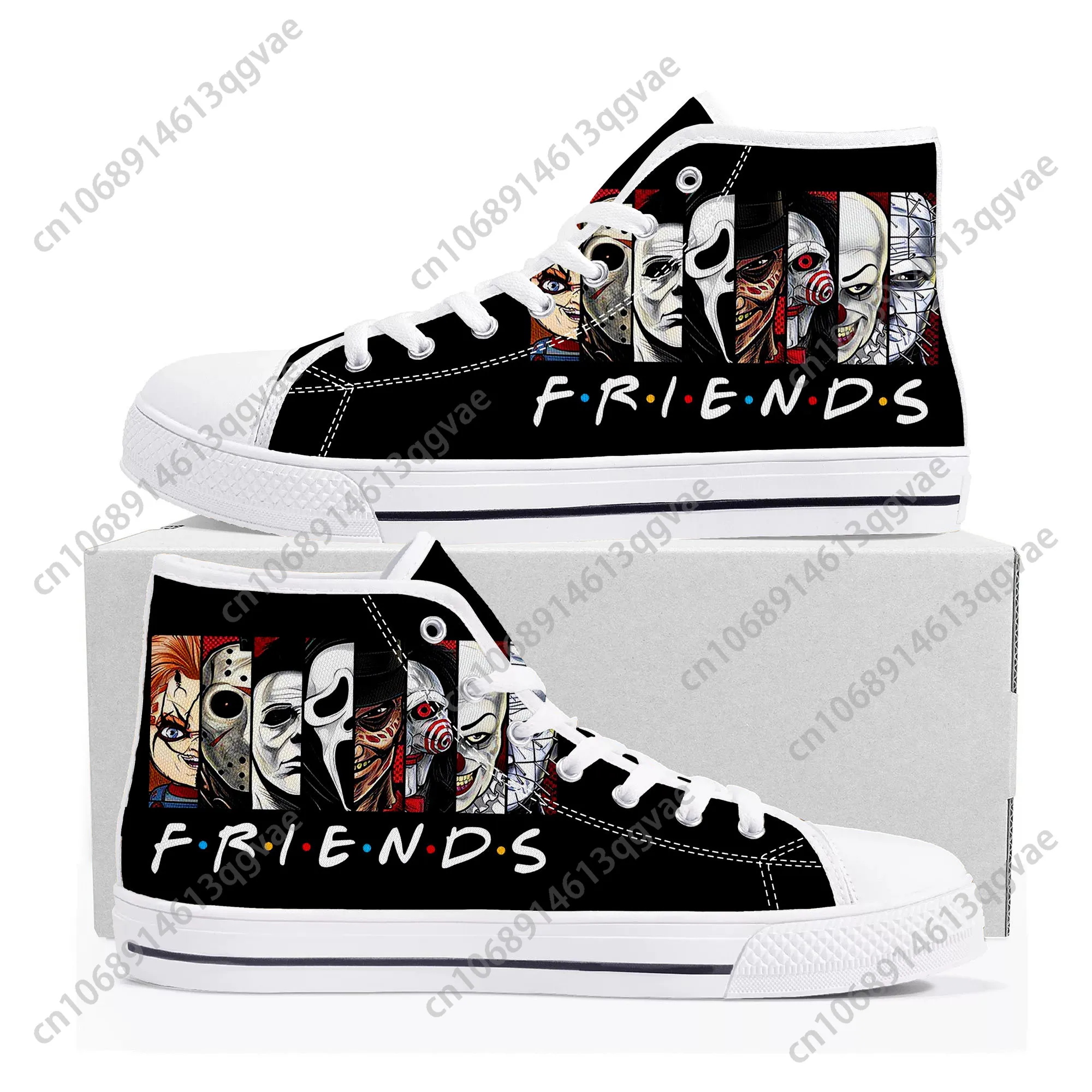 Hot Horror Movie Character Collection High Top High Quality Sneakers Mens Womens Teenager Canvas Sneaker Couple Custom Shoes