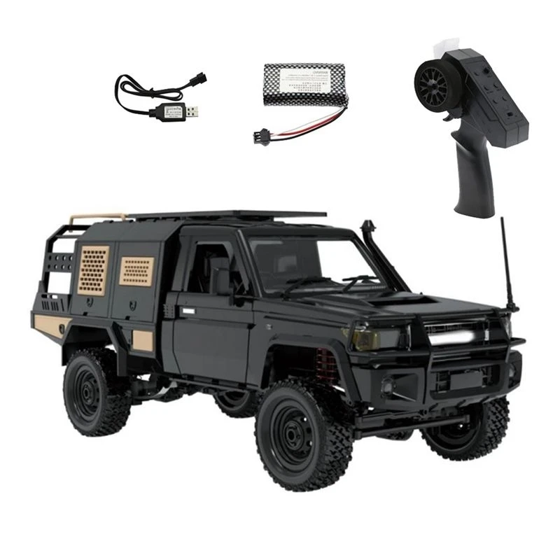 CYGJ-2.4G Full Scale Pickup Short Truck 4WD Climbing Car RC Car Remote Control For MN MODEL MN82S 1:12 Black