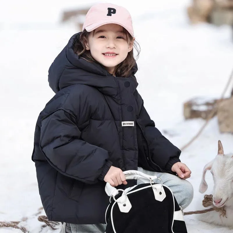

2026 Winter Children's Clothing -Cotton Coat With Hood And Thick Padding For Boys And Girls, Boys' And Girls' Parka-style Jacket