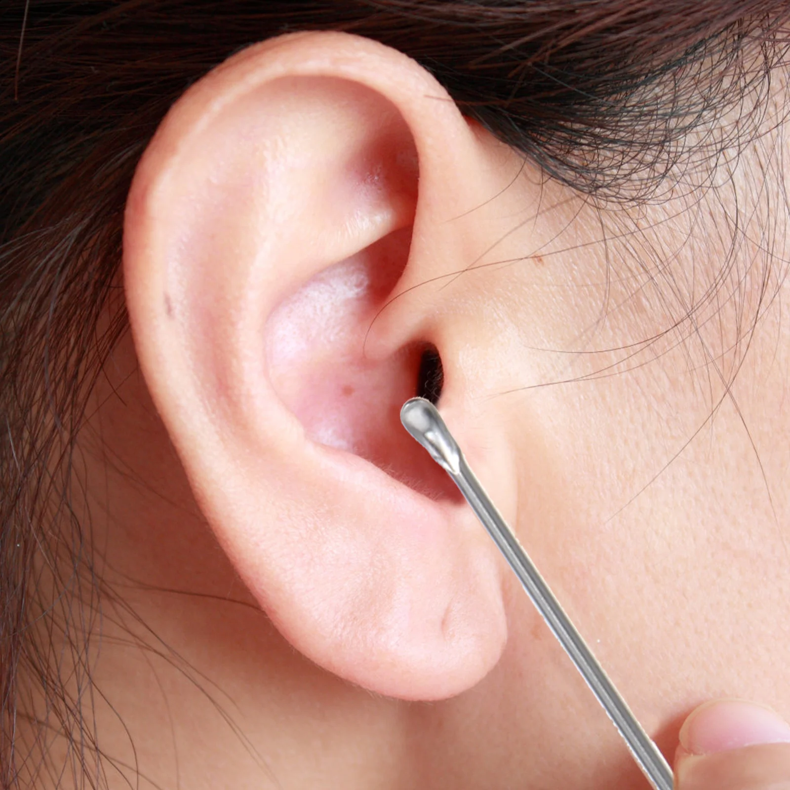 

1 комплект, набор инструментов для удаления ушной серы, прочная нержавеющая сталь, стройная полировка, безопасная нескользящая ручка, сборщик ушной серы, серебро