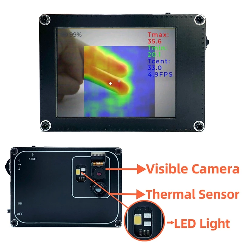 TICAM1 Industrial Infrared Thermal Imaging Camera Temperature Detect Thermal Imager Parts With 200MP Visible Light Lens