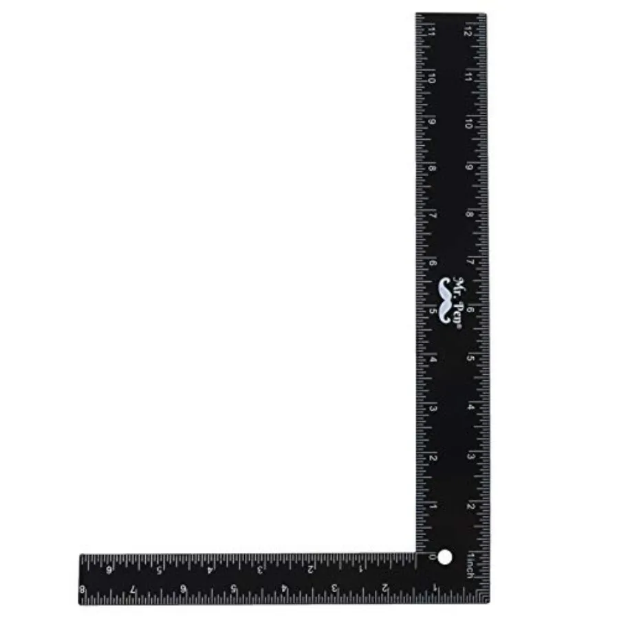 

Metal Carpenter Square, 8 x 12 Inch, L-Square for Carpentry, Woodworking, Framing DIY Projects; Stainless Steel; Silver; Precis