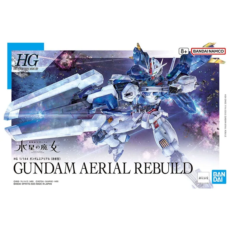 Bandai Genuine GUNDAM AERIAL REBUILD HG The Witch From Mercury Anime Action Figure Robot Collectible Assembly Model Toy Gift Kid