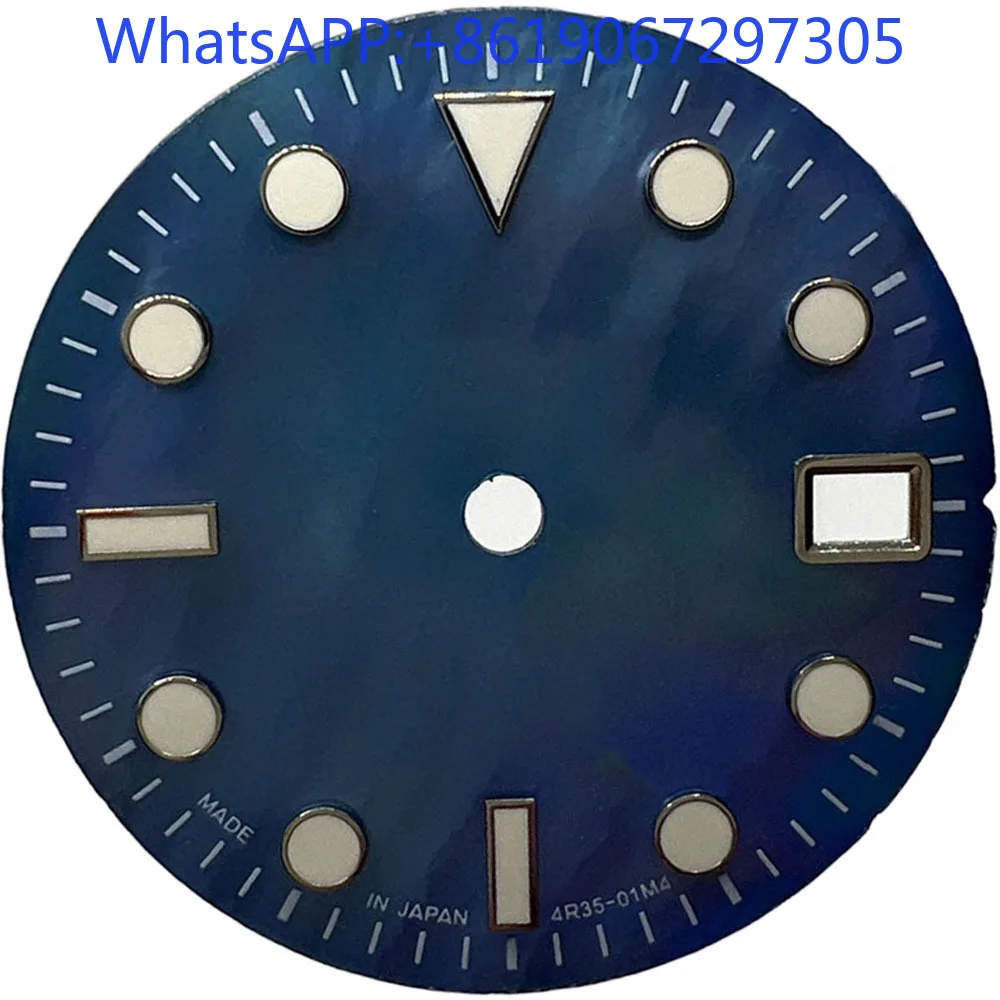 

MOP Gradient Colorful Watch Dial Suitable for NH35/36 Automatic Movement Green lume Sport Diving nh35 case Modify Parts