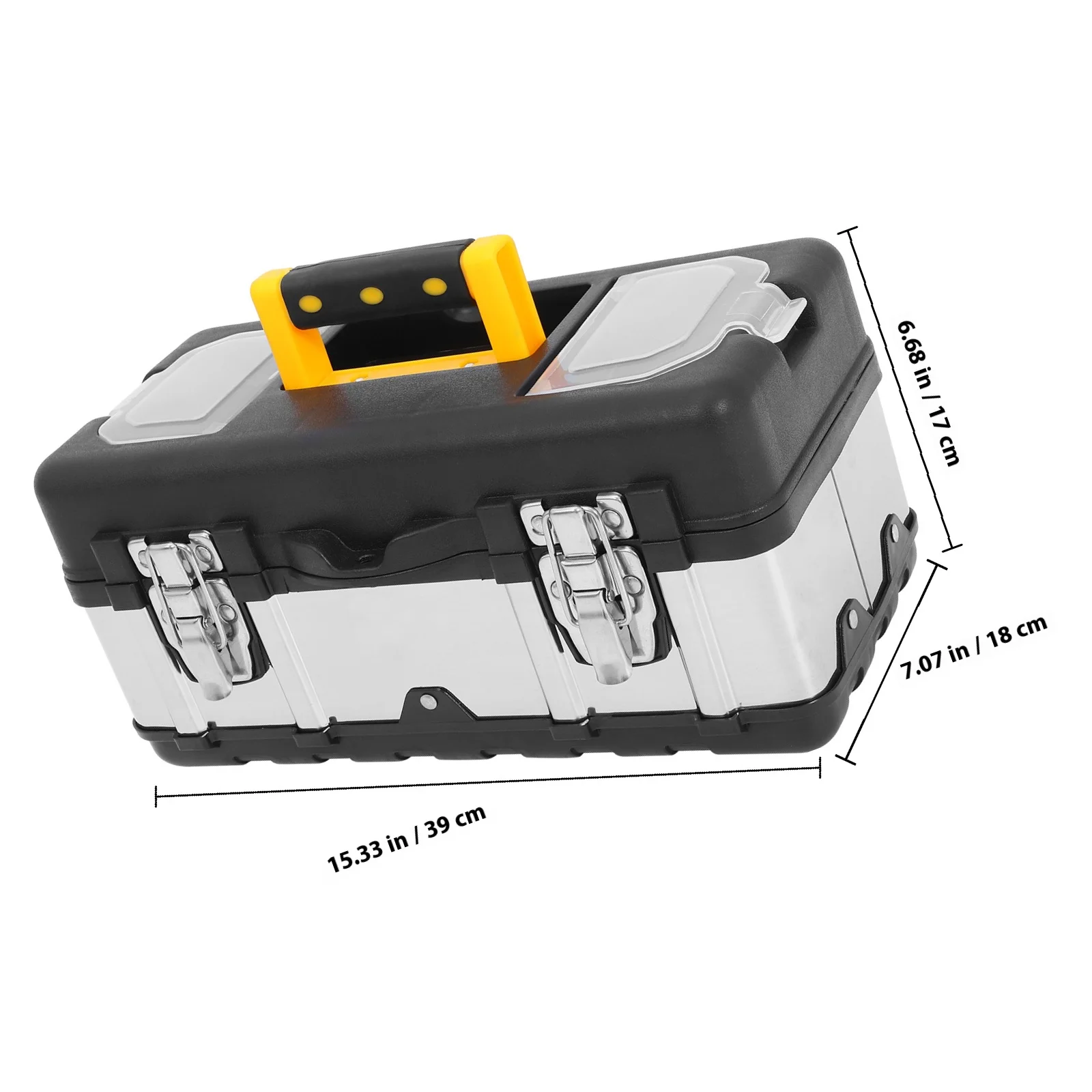 กล่องเครื่องมือสแตนเลสแบบล็อคได้ กล่องจัดระเบียบขนาดกะทัดรัดสำหรับการเดินทาง โซลูชั่นการจัดเก็บอเนกประสงค์สำหรับการใช้งานส่วนตัวและมืออาชีพ