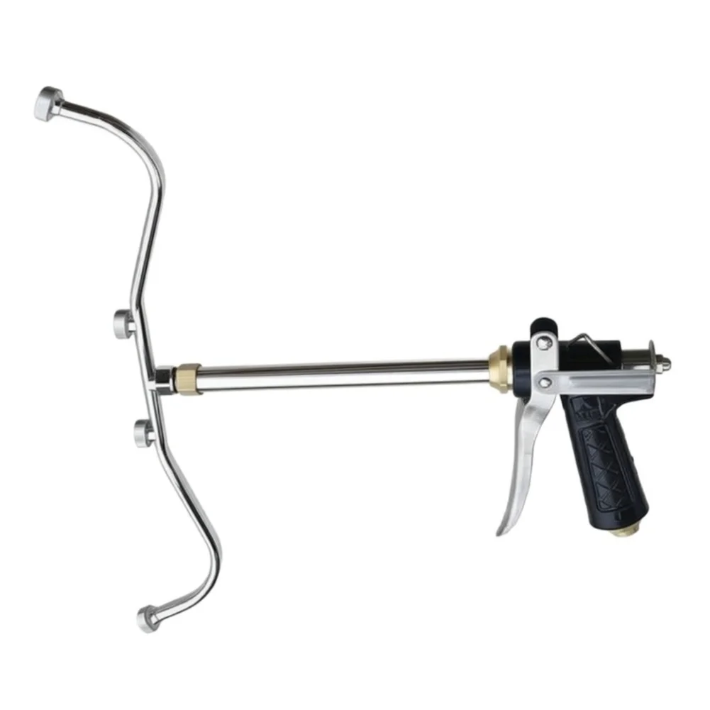 Handheld High-Pressure Sprayer Featuring Stainless Steel Construction and Adjustable Fan Spray Pattern Control