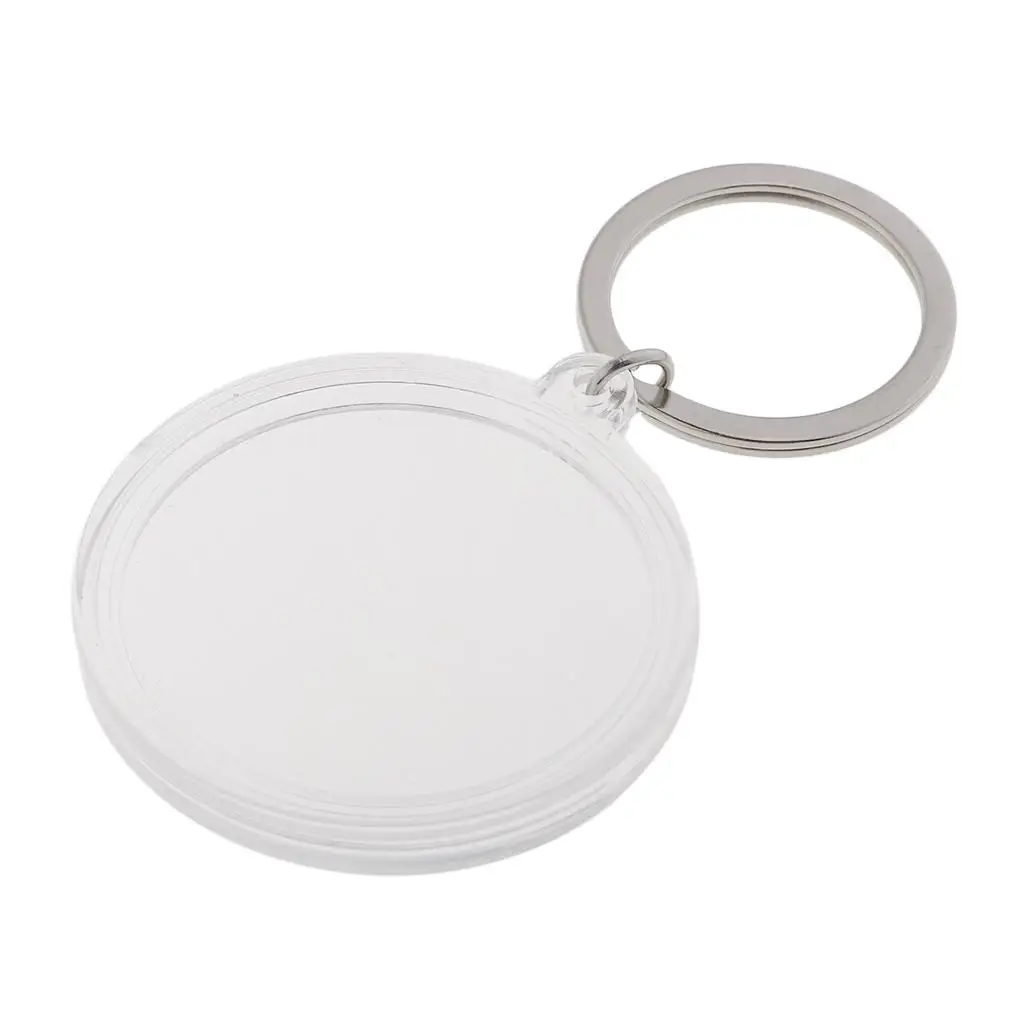 Large 40mm Plastic Coin Keychain for Women Round Key Ring Purse Accessory Bag Keychain Solution