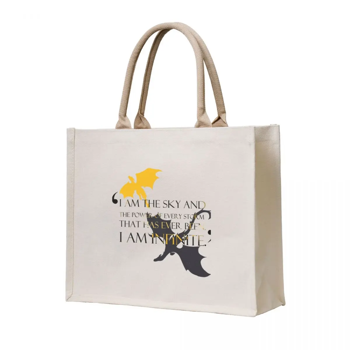 

Fourth Wing I Am Infinite Version A Tote Bag canvas shopping bag Women's beach bags Cloth bags