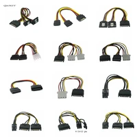 Cable adaptador de corriente IDE Molex de 4 pines a SATA 2 Serial HDD, conector de disco duro macho a hembra, Cable de extensión Molex SATA