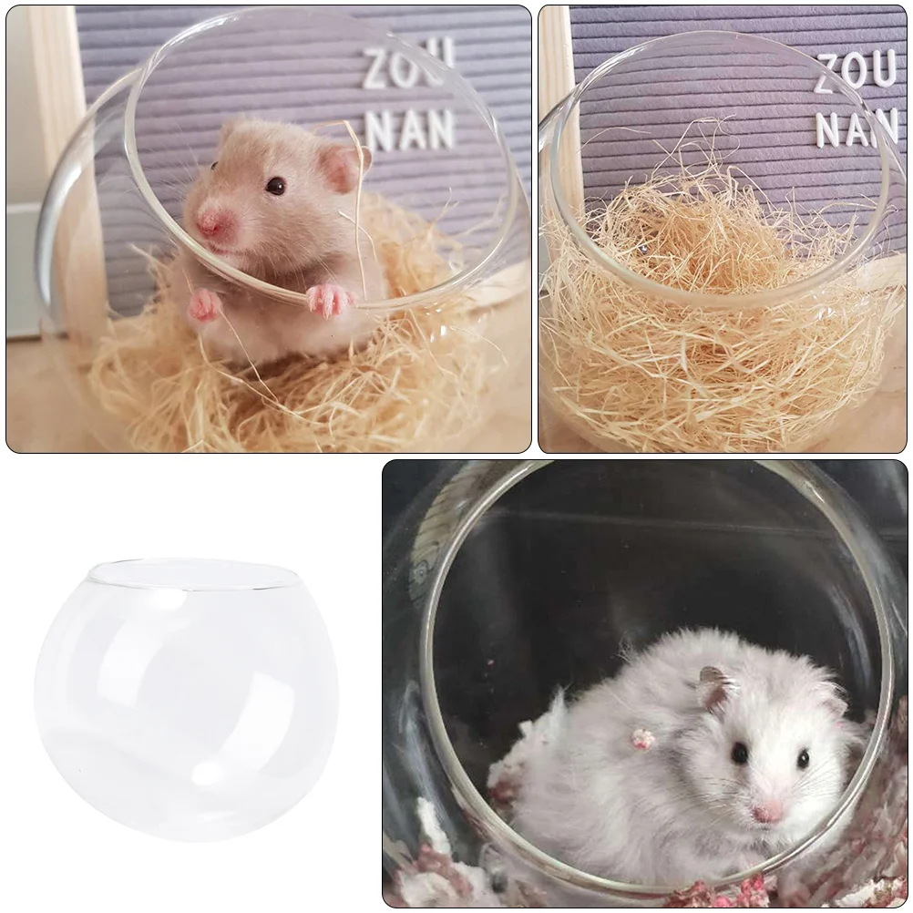 

Hamster Hideout Pet Summer Nest Chinchilla Cool Toilet Glass Cage Cooling